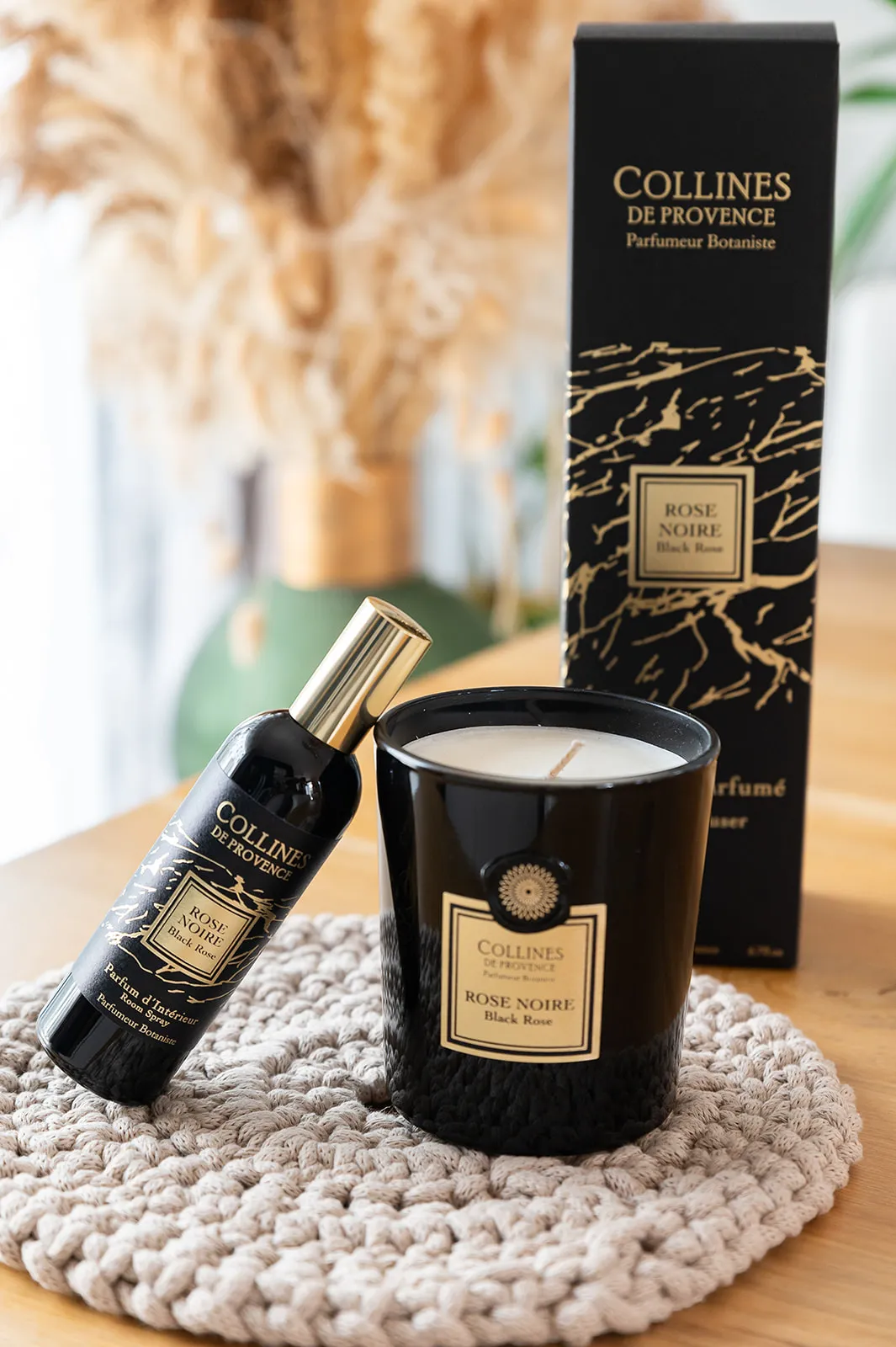 Produit parfumé Collines de Provence présenté dans la boutique Rose d’Anjou